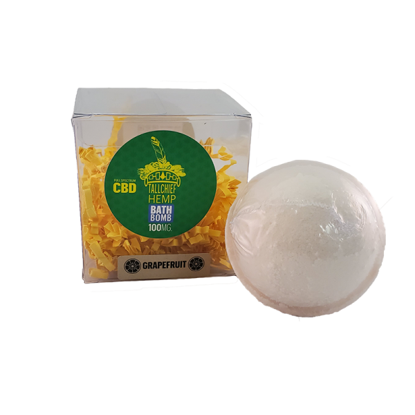 Grapefruit CBD Bath Bomb, 100mg