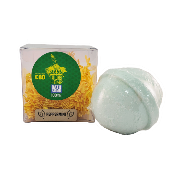 Peppermint CBD Bath Bomb, 100mg
