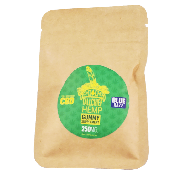 Blue Razz CBD Gummies, 250mg (5-Pack) - Tallchief Hemp