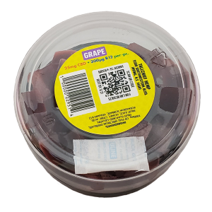 Grape CBD Gummies with B12 (25mg of CBD each) - Tallchief Hemp