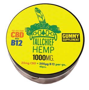 Full Spectrum CBD Gummies with B12, 1000mg - Tallchief Hemp