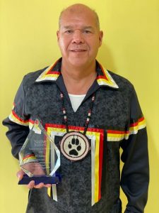 Seneca Nation businessman, J C Seneca receiving the Native Business Magazine Entrepreneur of the Year Award